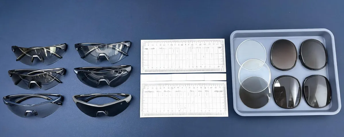 Prescription motorcycle glasses inquiry options layout